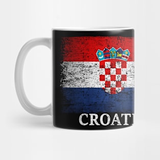 Croatia Flag Gift Women Men Children Croatia Vintage Mug